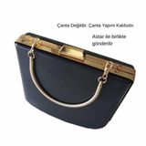 Angel Çanta Aksesuar Abiye Çanta Kalıbı Tutma Saplı Model (Astarlı) Light Gold Metalli