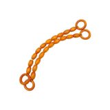 angel çanta aksesuar Angel Çanta Aksesuar 20 mm Oval Ahşap Boncuklu 40 cm Turuncu Renk Çanta Sapı
