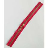 Angel Çanta Aksesuar Başlıklı Fermuar 30 Cm Light Gold Metal Kırmızı