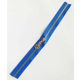 Angel Çanta Aksesuar Başlıklı Fermuar 40 Cm Light Gold Metal Saks Mavi