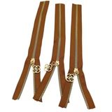 Angel Çanta Aksesuar Başlıklı Fermuar Set 30 Cm Light Gold Metal Taba 3 Adet