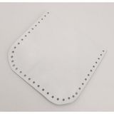 Angel Çanta Aksesuar Beyaz Gerçek Deri 12x12 cm Oval Kenar Cep
