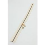 Angel Çanta Aksesuar Çift Başlı Krem Fermuar Light Gold Metal 40 Cm