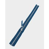 Angel Çanta Aksesuar Gerçek Deri Başlıklı Lacivert Fermuar 40 Cm Gümüş Metal