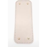 Angel Çanta Aksesuar Gerçek Deri Bej 30X12 cm Dikdörtgen Light Gold Metalli Çanta Tabanı