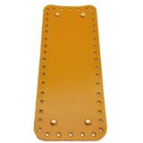 Angel Çanta Aksesuar Gerçek Deri Hardal Sarı 30X12 cm Dikdörtgen Light Gold Metalli Çanta Tabanı