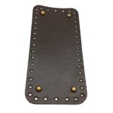 Angel Çanta Aksesuar Gerçek Deri Koyu Kahve 25x12 Cm Dikdörtgen Antik Metalli Çanta Tabanı