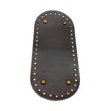 Angel Çanta Aksesuar Gerçek Deri Koyu Kahve 25x12 Cm Oval Antik Metalli Çanta Tabanı