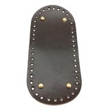 Angel Çanta Aksesuar Gerçek Deri Koyu Kahve 25x12 Cm Oval Light Gold Metalli Çanta Tabanı