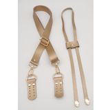 Angel Çanta Aksesuar Gold Renk Suni Deri 120X2.4 Cm Ayarlı Çanta Saplı Büzgülü Set Light Gold Metal
