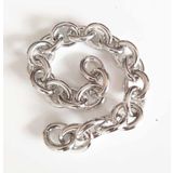Angel Çanta Aksesuar Gümüş Renk Oval Çanta Zinciri 6mm 23x28 (35 Cm)