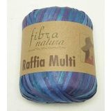 Angel Çanta Aksesuar Himalaya Rafya, Raffia Multi , Mavi Ebruli