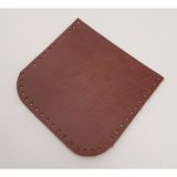 Angel Çanta Aksesuar Kızıl Kahve Gerçek Deri 12x12 cm Oval Kenar Cep