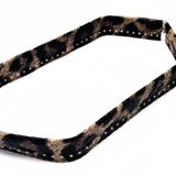 Angel Çanta Aksesuar Leopar Renk Derili Metal Çanta Ağzı 33 Cm