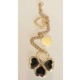 Angel Çanta Aksesuar Light Gold Sarkaç Süs Yonca Kalp Daire