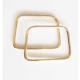 Angel Çanta Aksesuar Light Gold Yeni Kare Metal Çanta Sapı 7X11 Cm