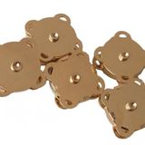 Angel Çanta Aksesuar Örgü Çantaya Dikmeli Mıknatıs Light Gold 10lu Paket