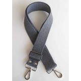 Angel Çanta Aksesuar Pamuklu Kolon 120x4 Cm Gümüş Metal Koyu Gri