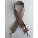 Angel Çanta Aksesuar Pamuklu Kolon 120x4 Cm Gümüş Metal Vizon
