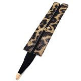Angel Çanta Aksesuar Rugan Croco Leopar Renk 28 Cm Derili Fermuar Light Gold Metalli