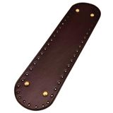 Angel Çanta Aksesuar Suni Deri 37x10 cm Oval Çanta Tabanı Koyu Kahve Renk Light Gold Aparatlı