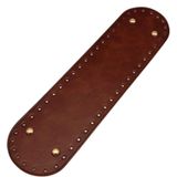 Angel Çanta Aksesuar Suni Deri 37x10 cm Oval Çanta Tabanı Taba Renk Light Gold Aparatlı