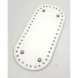 Angel Çanta Aksesuar Suni Deri Beyaz Renk Oval Taban 25X12 Cm Silvery Metalli