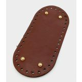Angel Çanta Aksesuar Suni Deri Bordo Renk 25X12 cm Oval Çanta Tabanı (Light Gold Aparatlı)