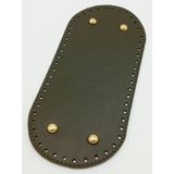 Angel Çanta Aksesuar Suni Deri Haki Renk 25X12 cm Oval Çanta Tabanı (Light Gold Aparatlı)