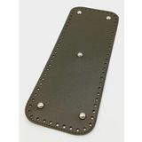 Angel Çanta Aksesuar Suni Deri Haki Renk 30X12 cm Dikdörtgen Çanta Tabanı (Gümüş Aparatlı)