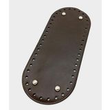 Angel Çanta Aksesuar Suni Deri Kahverengi 30X12 cm Oval Çanta Tabanı (Gümüş Aparatlı)