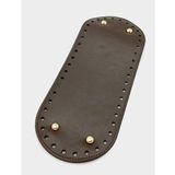 Angel Çanta Aksesuar Suni Deri Kahverengi 30X12 cm Oval Çanta Tabanı (Light Gold Aparatlı)
