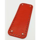 Angel Çanta Aksesuar Suni Deri Kırmızı Renk 30X12 cm Dikdörtgen Çanta Tabanı (Gümüş Aparatlı)