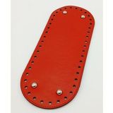 Angel Çanta Aksesuar Suni Deri Kırmızı Renk 30X12 cm Oval Çanta Tabanı (Gümüş Aparatlı)