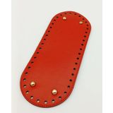 Angel Çanta Aksesuar Suni Deri Kırmızı Renk 30X12 cm Oval Çanta Tabanı (Light Gold Aparatlı)