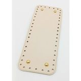 Angel Çanta Aksesuar Suni Deri Krem Renk 30X12 cm Dikdörtgen Çanta Tabanı (Light Gold Aparatlı)
