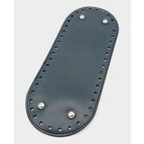 Angel Çanta Aksesuar Suni Deri Lacivert Renk 30X12 cm Oval Çanta Tabanı (Gümüş Aparatlı)