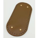 Angel Çanta Aksesuar Suni Deri Vizon Renk 25X12 cm Oval Çanta Tabanı (Light Gold Aparatlı)