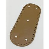 Angel Çanta Aksesuar Suni Deri Vizon Renk 30X12 cm Oval Çanta Tabanı (Gümüş Aparatlı)