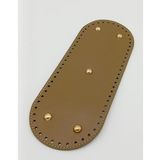 Angel Çanta Aksesuar Suni Deri Vizon Renk 30X12 cm Oval Çanta Tabanı (Light Gold Aparatlı)