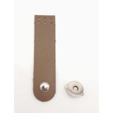 Angel Çanta Aksesuar Vizon Renk Tek Kat Suni Deri Kapak 10.5x2.5 cm Gümüş Metal
