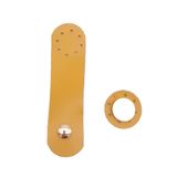 Angel Çanta Aksesuarları Aksesuar 11x3 cm Hardal Gerçek Deri Yuva Model Kapağı Light Gold Metalli