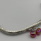 Angel Çanta Aksesuarları Aksesuar 15.5 cm Gümüş Oval Cüzdan Klipsi Bursu Kırmızı
