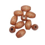 Angel Çanta Aksesuarları Aksesuar 17 mm Ahşap Oval Boncuk Taba Renk 10 Adet