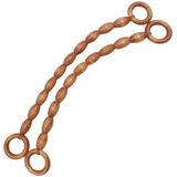 Angel Çanta Aksesuarları Aksesuar 20 mm Oval Ahşap Boncuklu 40 cm Taba Renk Sapı