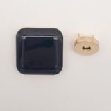 Angel Çanta Aksesuarları Aksesuar 3.5 cm Kare Akrilikli Siyah Renk Light Gold Mıknatıslı Kilit