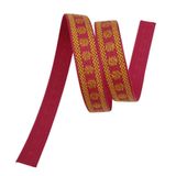 Angel Çanta Aksesuarları Aksesuar 3 cm Polyester Kolon Fuşya Gold Simli 1 Metre