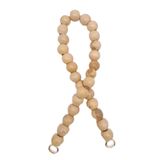 Angel Çanta Aksesuarları Aksesuar 70 Cm Ahşap Boncuklu Sap Light Gold Metalli