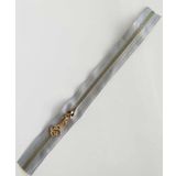 Angel Çanta Aksesuarları Aksesuar Başlıklı Fermuar 30 Cm Light Gold Metal Açık Gri