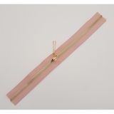 Angel Çanta Aksesuarları Aksesuar Başlıklı Fermuar 30 Cm Light Gold Metal Pudra Renk